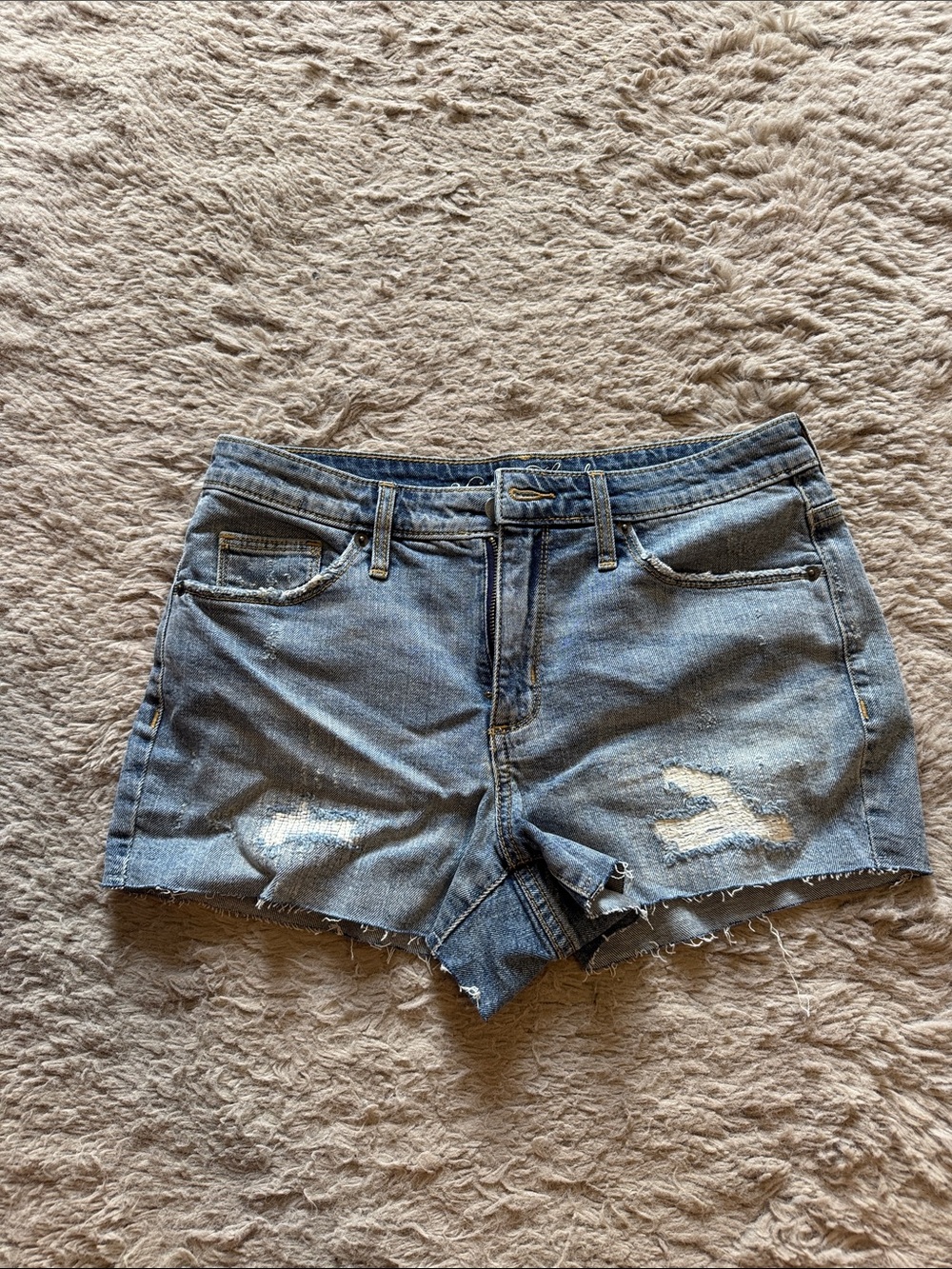 Universal Thread Light Blue Distressed Denim Shorts